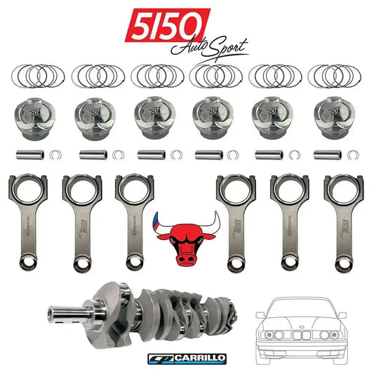BMW S38 4.2L Stroker Kit by 5150 AutoSport featuring CP-Carrillo Connecting Rods and Pistons