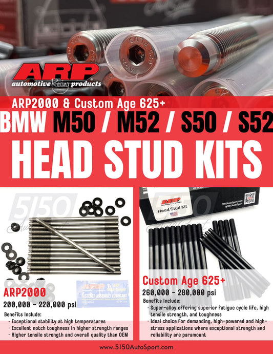 BMW M50 M52 S50 S52 ARP Head Stud Kit Custom Age 625+