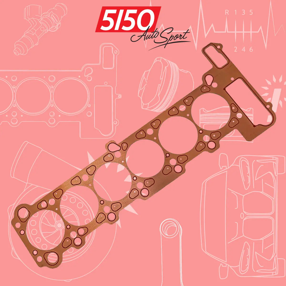 thumbnail image 2 of SCE Copper Wastegate Gasket - 1.5" 2-Bolt (Part #4150 2 of 11
