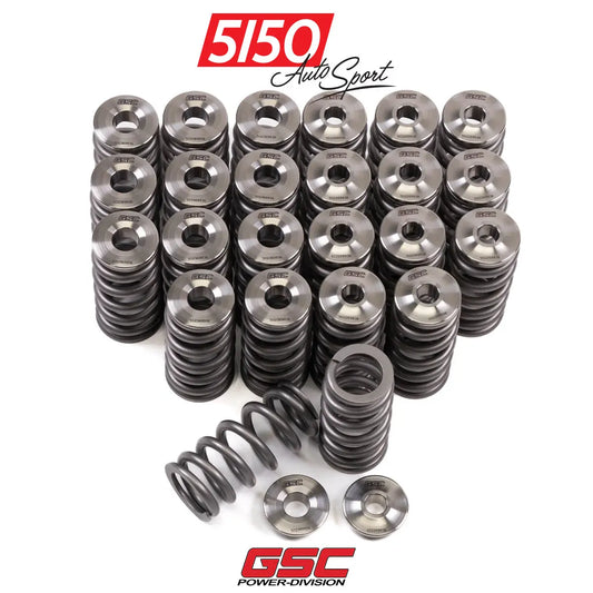 A set of beehive valve springs and titanium retainers for BMW S58 engines