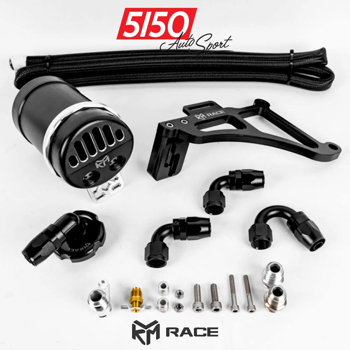 KLM Race Billet Oil Catch Can Kit, BMW S58 – 5150 AutoSport KLM Race Billet Oil Catch Can Kit, BMW S58 – 5150 AutoSport