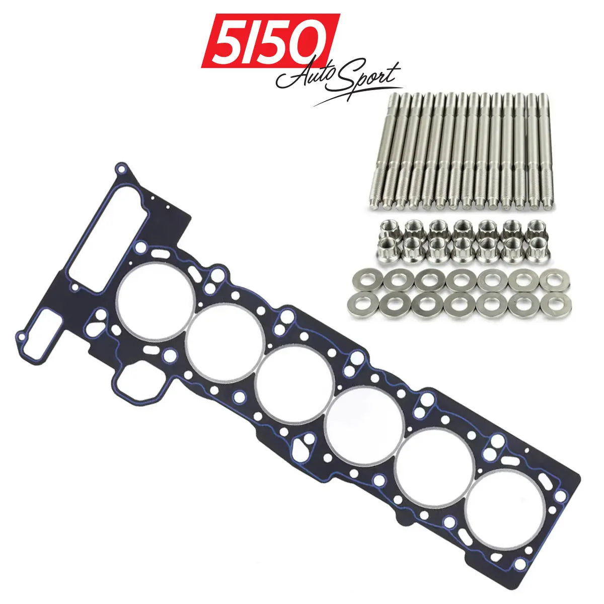 Athena Cutting Ring Head Gasket and Upgraded Head Stud Kit for BMW M54