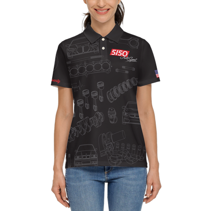 Women's Sublimated 5150 Crew Polo, Classic Fit