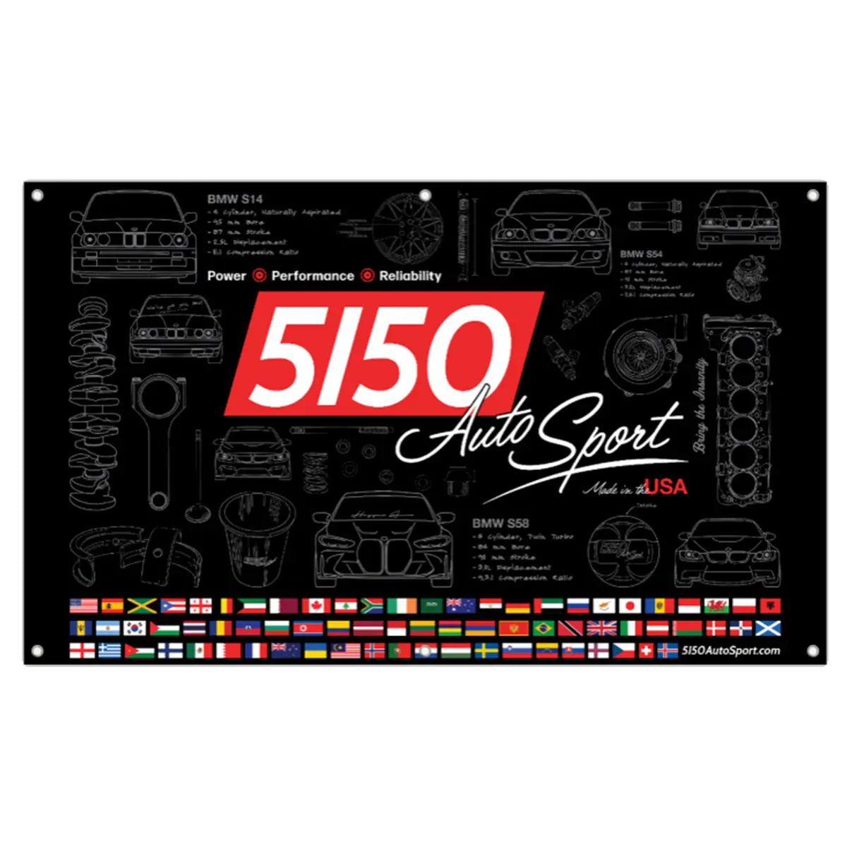 5150 AutoSport 5' x 3' Garage Banner