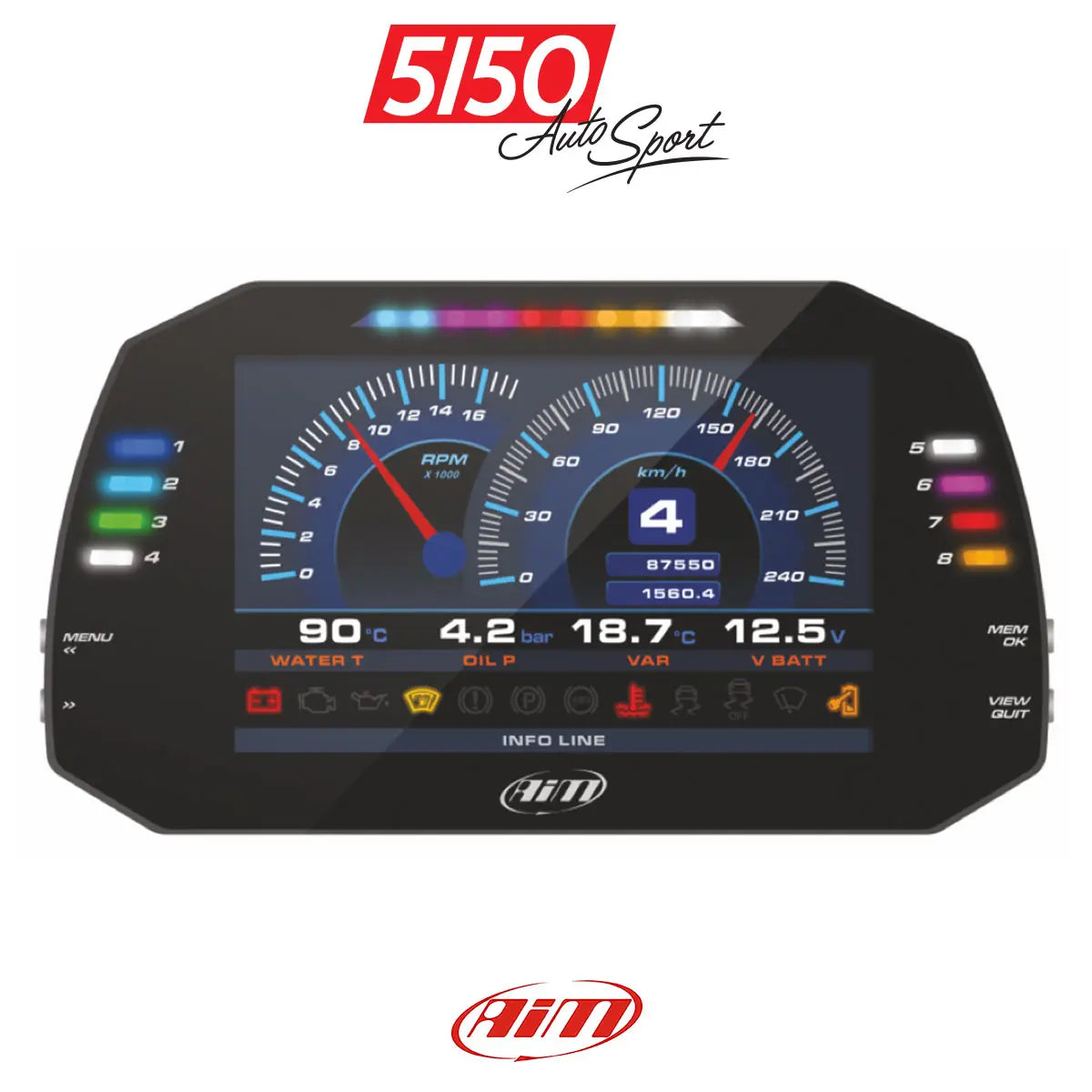 AiM MXG Strada 7in Digital Dash Display