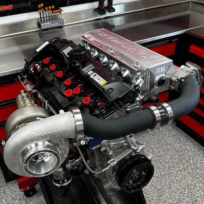 BMW B58 Engine with RK Autowerks Single Turbo Kit Installed