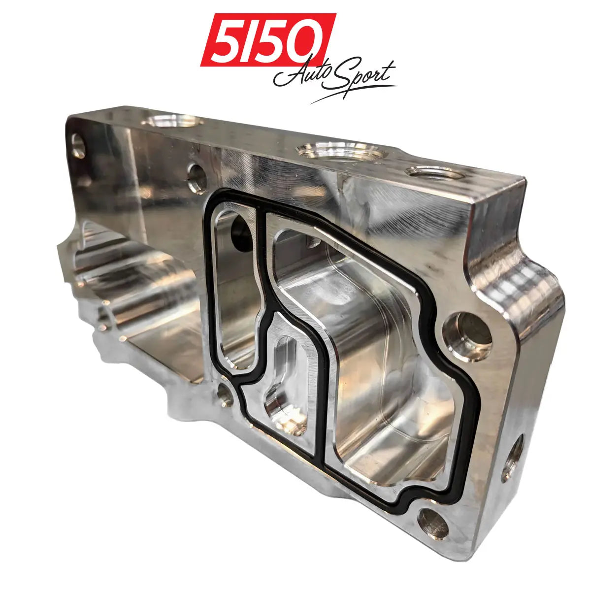 Billet aluminum oil filter housing BMW