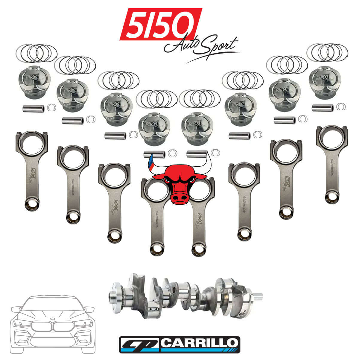 BMW S63 4.8L Stroker Kit by 5150 AutoSport