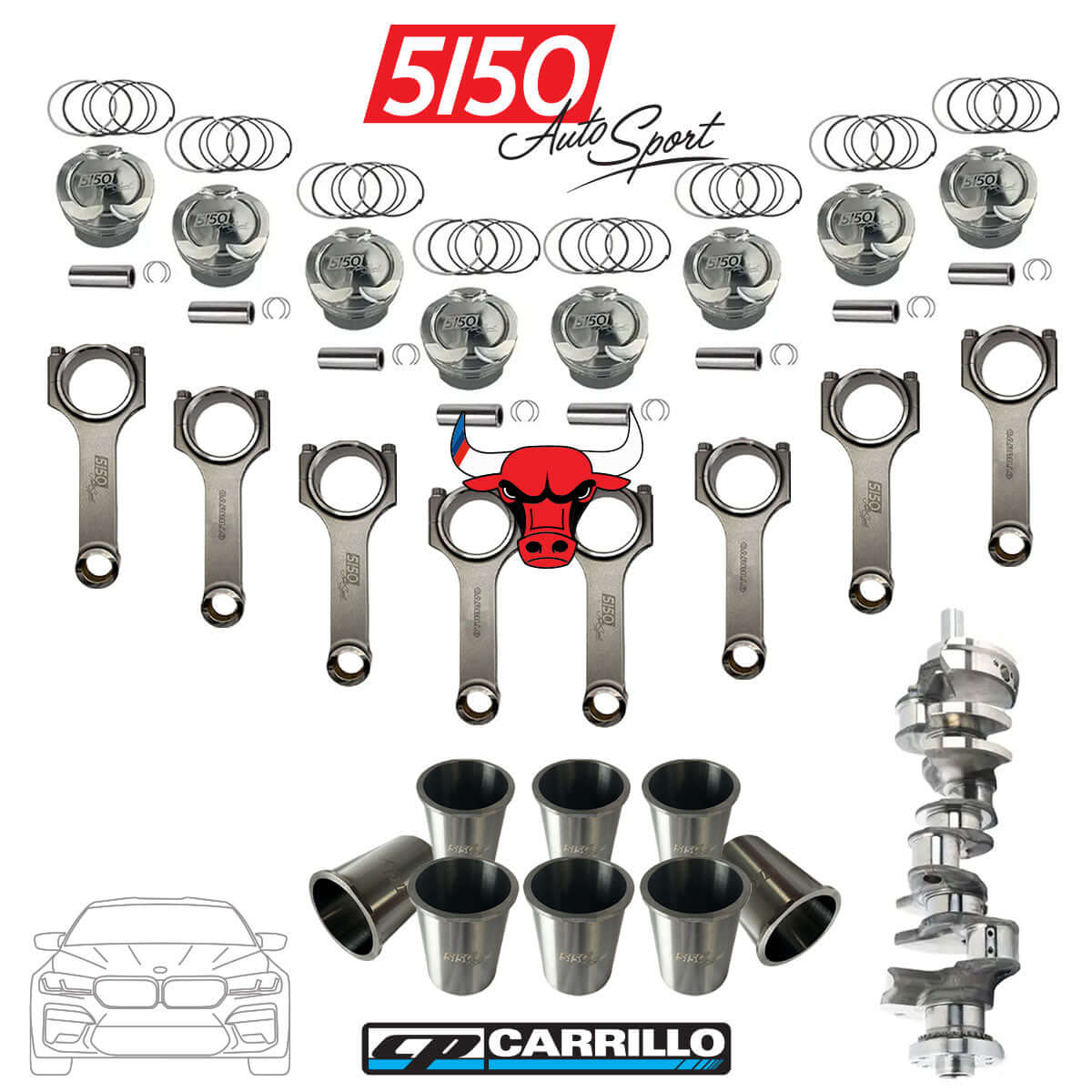 BMW S63 4.8L Stroker Kit by 5150 AutoSport