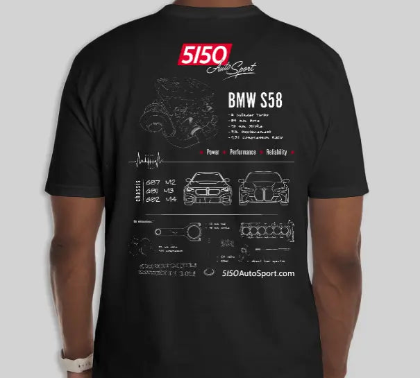 BMW S58 T-shirt by 5150 Autosport