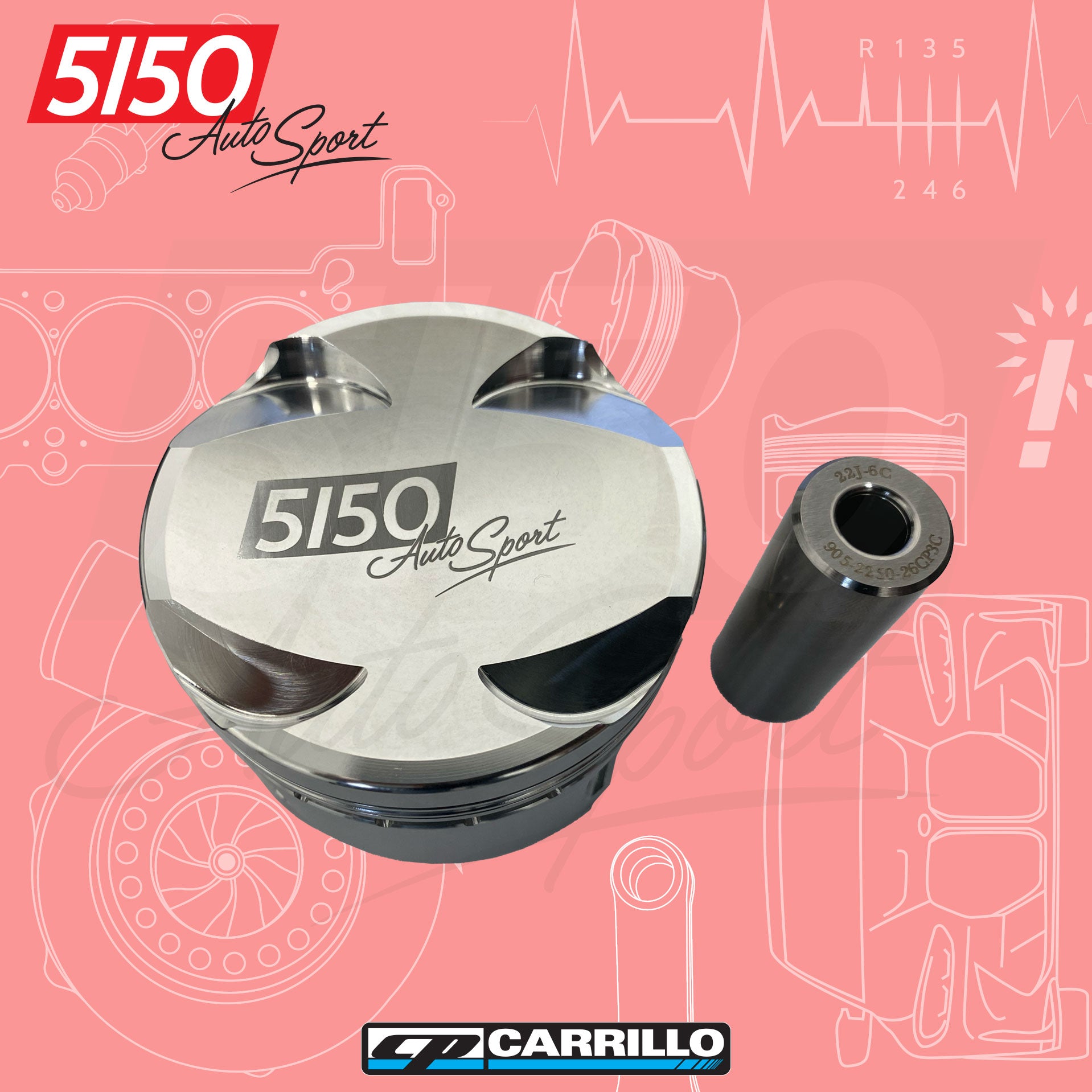 BMW S58 Pro-Xtreme Forged Piston Set By CP-Carrillo – 5150 AutoSport