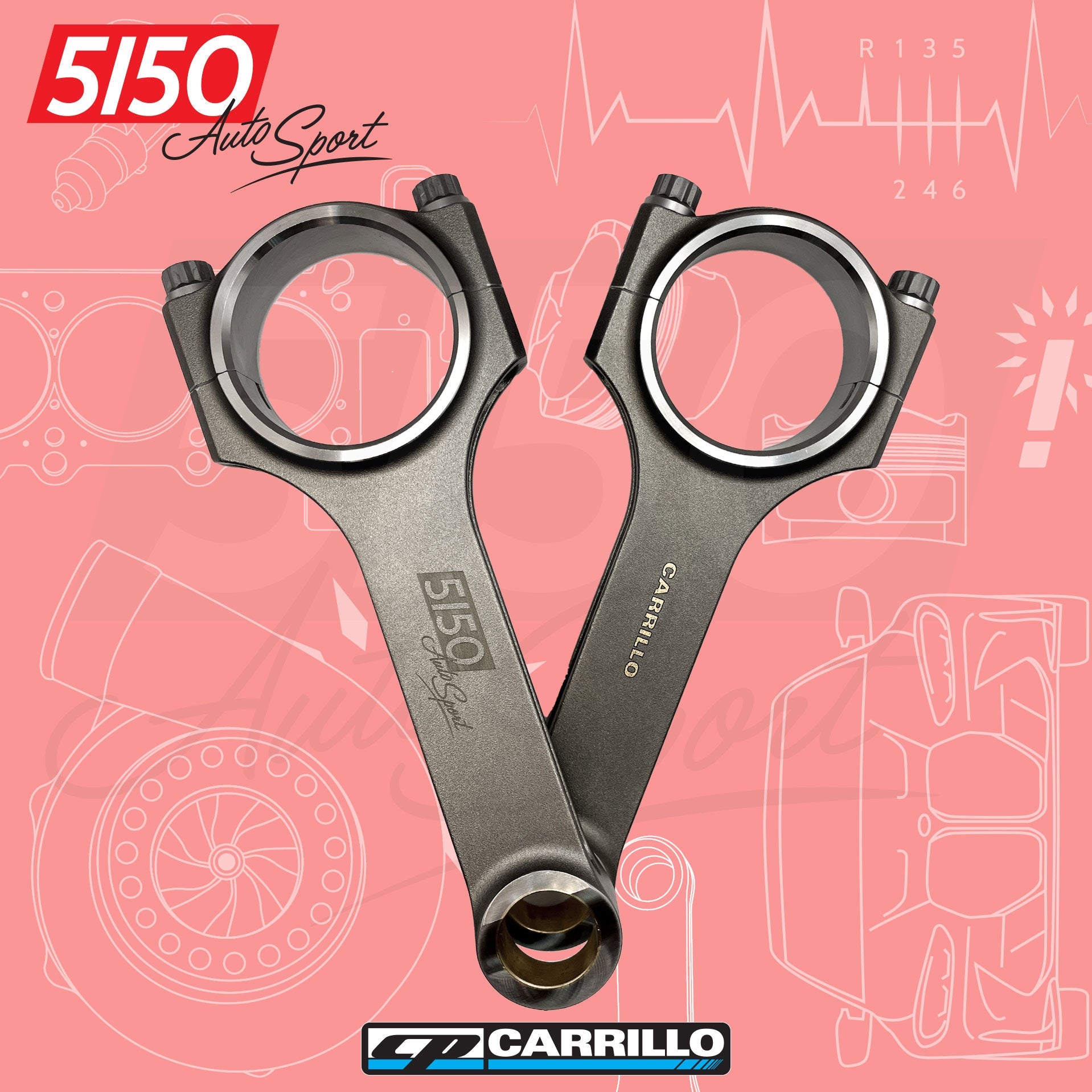 BMW / Toyota B58 Pro-Xtreme Connecting Rod Set By CP-Carrillo – 5150 ...