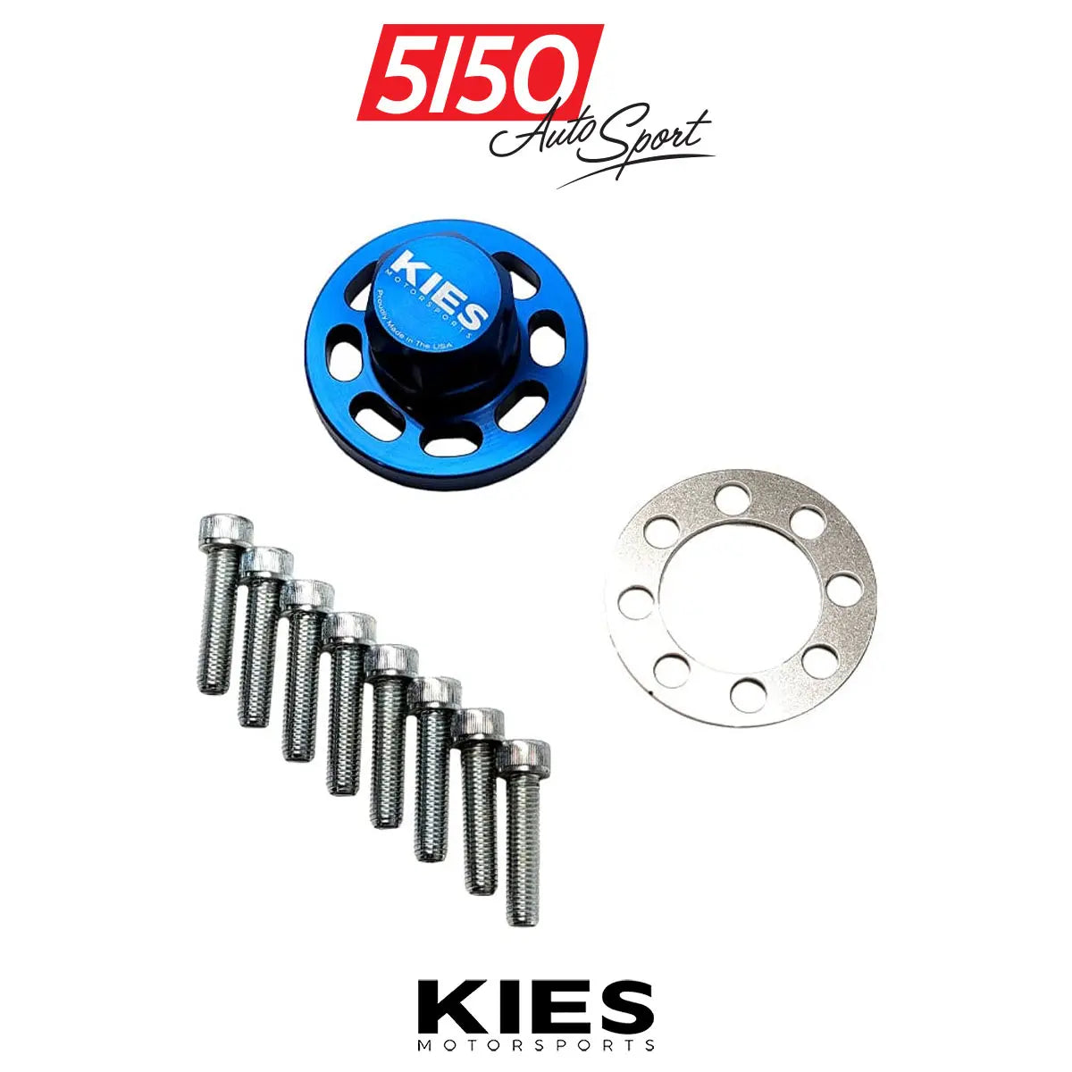 BMW S55 8-Bolt Crank Lock in Blue