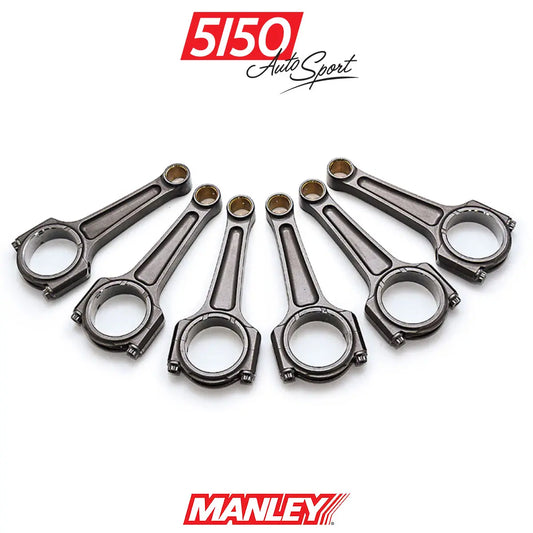 Manley Tri-Beam Connecting Rod Set with ARP Custom Age 625+ rod bolts for Toyota 2JZ performance engines